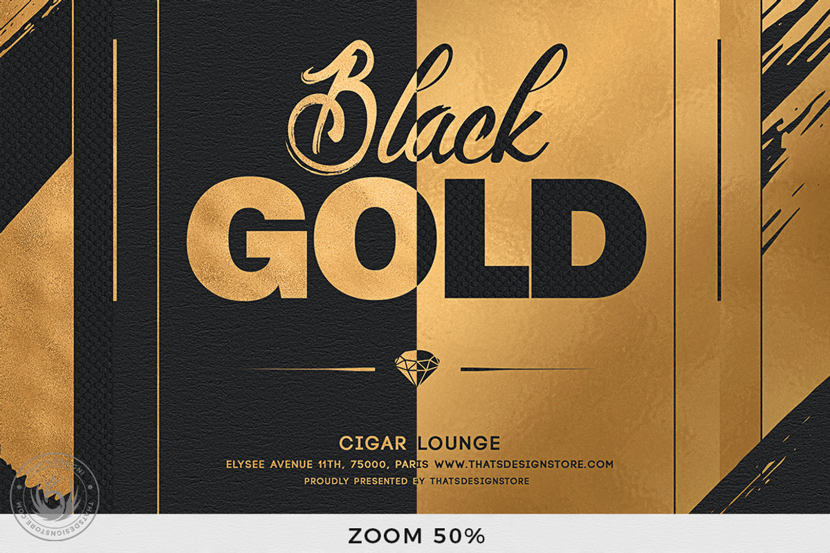 Black and Gold Flyer Template V15, a Flyer Template by ThatsDesignArt (Photo 7 of 7)