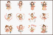 Watercolor Fairy Valentine's PNG Cli, an Illustration by Sublimation Artist (Thumbnail 3 of 6)