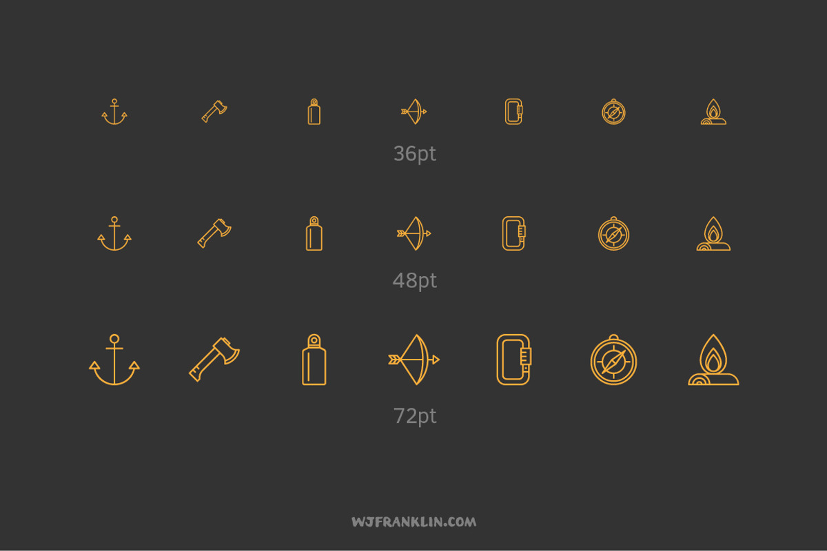 Outdoor Adventure Icon Font preview 2