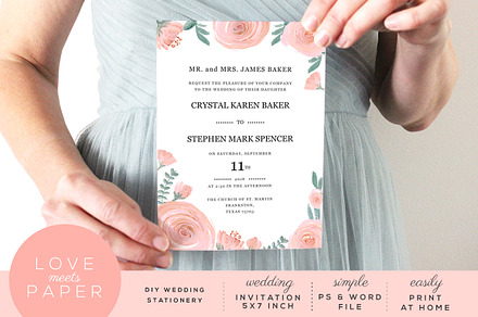 Wedding Invitation Template I1025