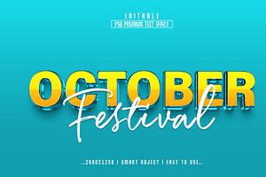 October Festival 3D Editable Psd