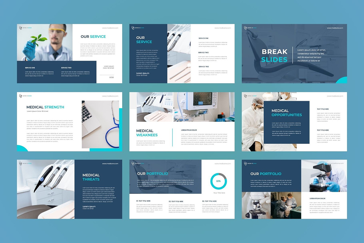 MEDICONE Medical PowerPoint Template, a Presentation Template by Rizki Herdian (Photo 4 of 6)