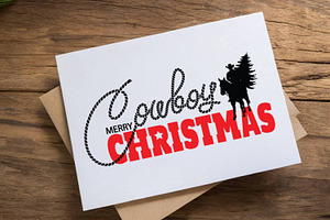 Cowboy Christmas SVG Cut File Print