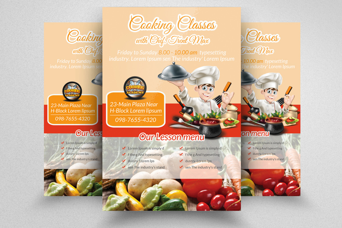 Cooking Class Flyer, a Flyer Template by Psd Templates (Photo 1 of 2)