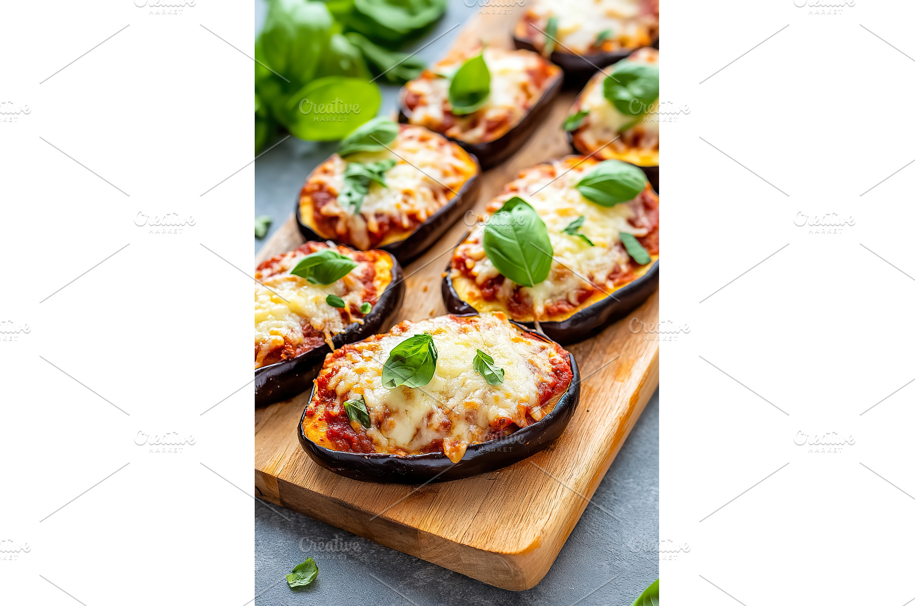 Delicious eggplant mini pizzas, a Food & Drink Photo by Lermont51