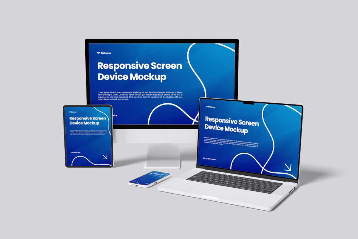 Responsive Screen Device Mockup, a Wearable Device Mockup by Rielismee (Photo 5 of 5)