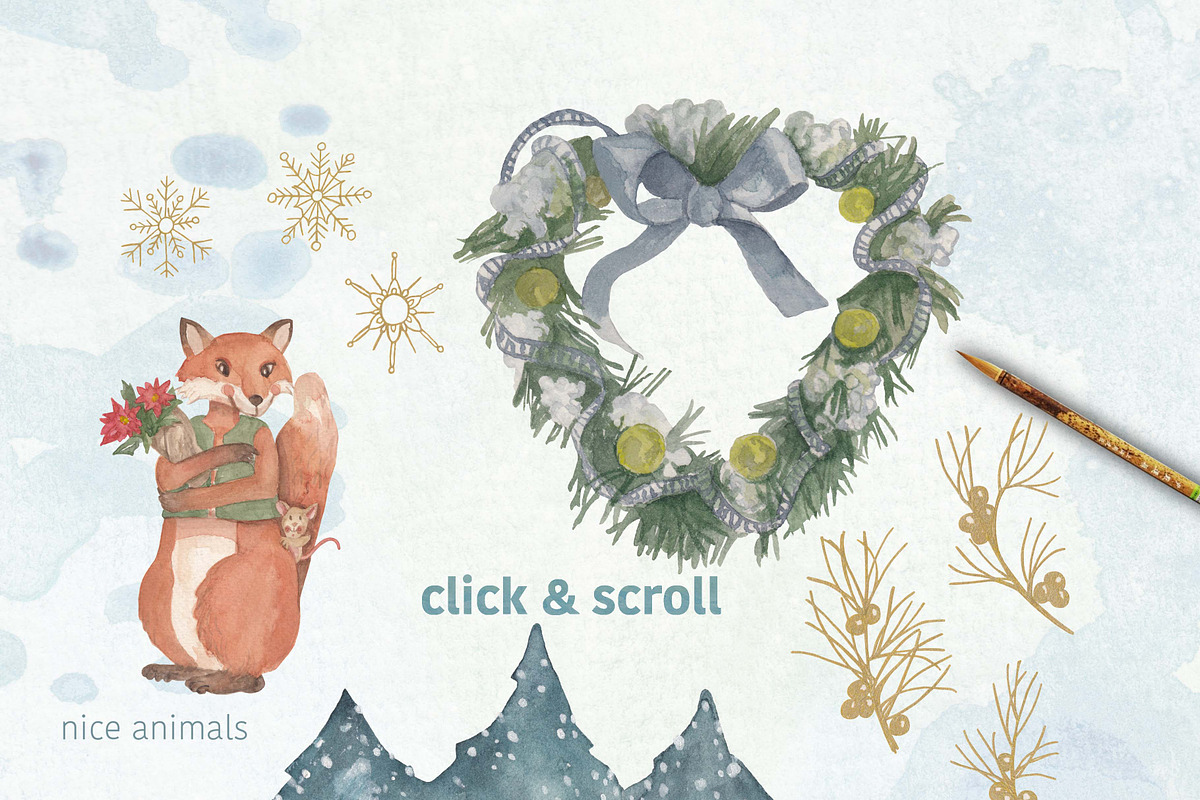 Christmas time clip art, an Illustration by patriziamoscone (Photo 3 of 8)