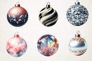 Modern Christmas Baubles Clipart, an Illustration by RobertsArt (Thumbnail 4 of 7)
