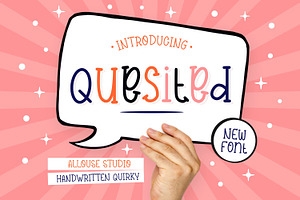 Quesited Font, a Font by Allouse Studio