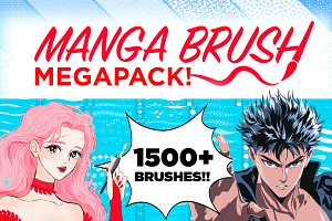 MANGA COMIC BRUSH MEGAPACK 1500