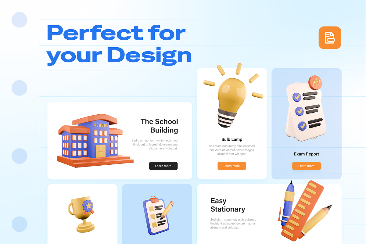 School and Education 3D Icon, an Object 3D Model by Burntilldead (Photo 5 of 7)