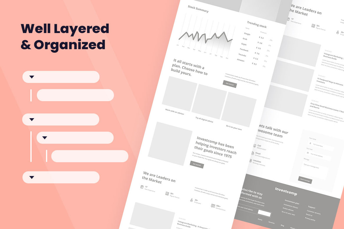 Investment Company Wireframe Website, a Wireframe Template by INSPR STD (Photo 4 of 6)