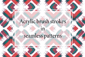 Patterns with acrylic brush strokes