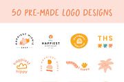 Retro Modern Hippy Logo Kit, a Branding & Logo Template by Forth and Wild (Thumbnail 3 of 16)