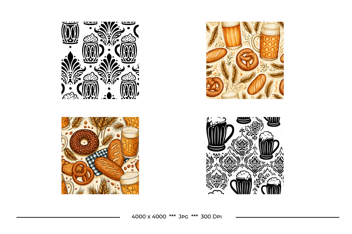 Oktoberfest Retro Art Style Designs, a Pattern Graphic by karenfoleyphoto (Photo 8 of 8)