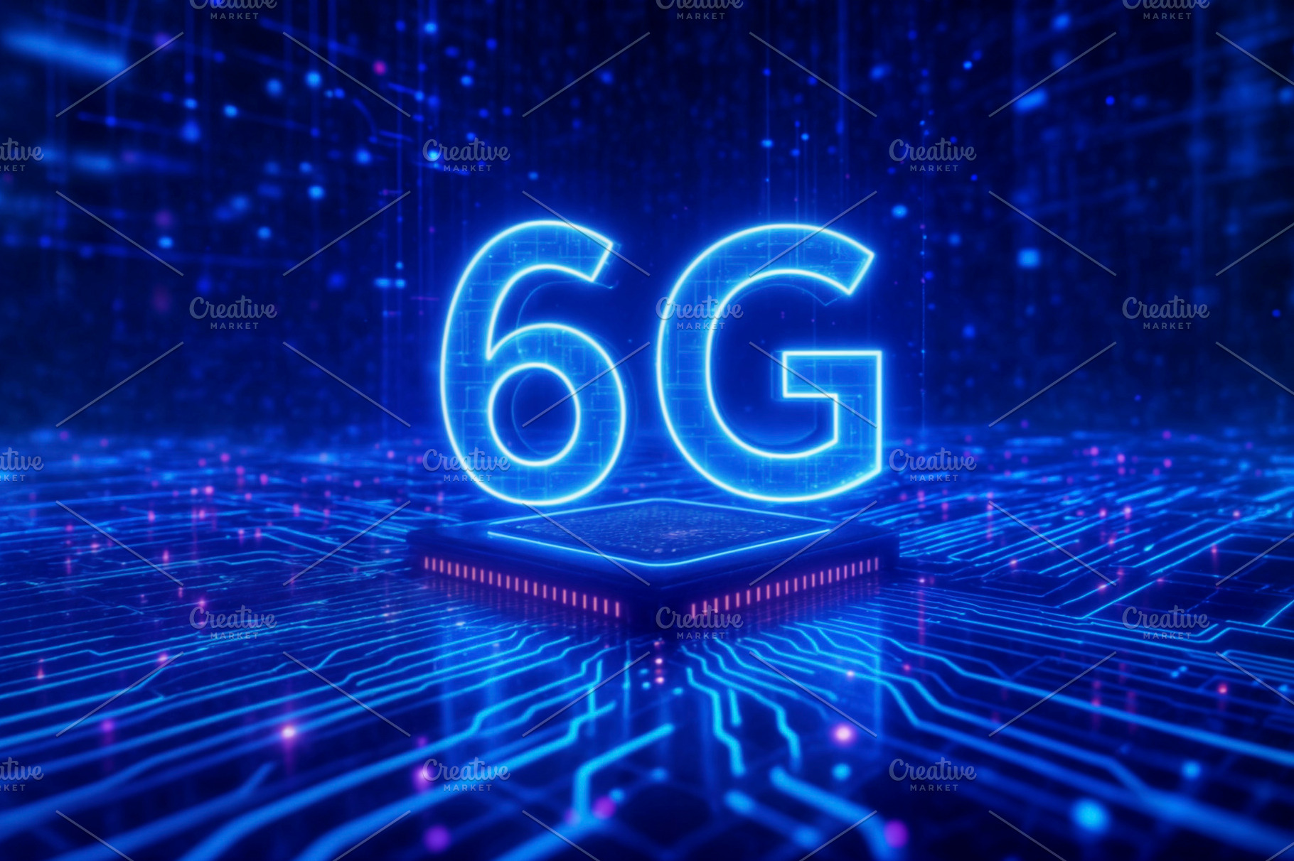 6G network technology concept, a Photo by rarrarorro