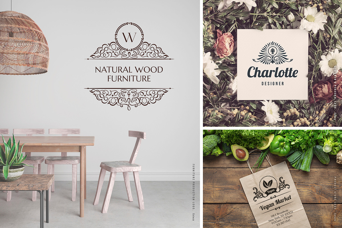 BUNDLE 100 Template Logos & Elements, a Branding & Logo Template by Decorus Extezy (Photo 4 of 16)