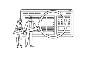 search latent semantic indexing lsi, a Technology Illustration by pikepicture