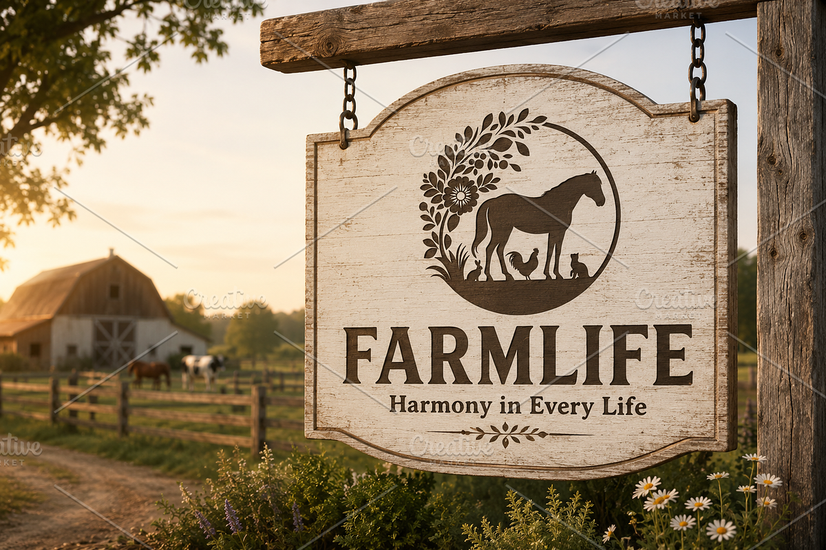 Horse Chicken Rabbit Cat Farm Logo, a Branding & Logo Template by Enola99d (Photo 1 of 2)