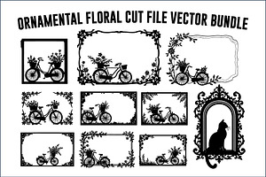Ornamental Floral Laser Cut, an Object Graphic by BIPLOB EXPERT