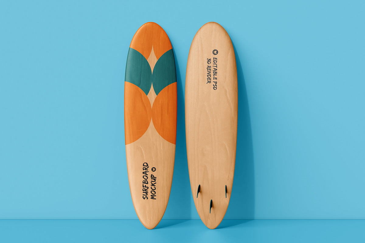 Wooden Surfboard Mockup, a Product Mockup by RamStudio2 (Photo 12 of 16)