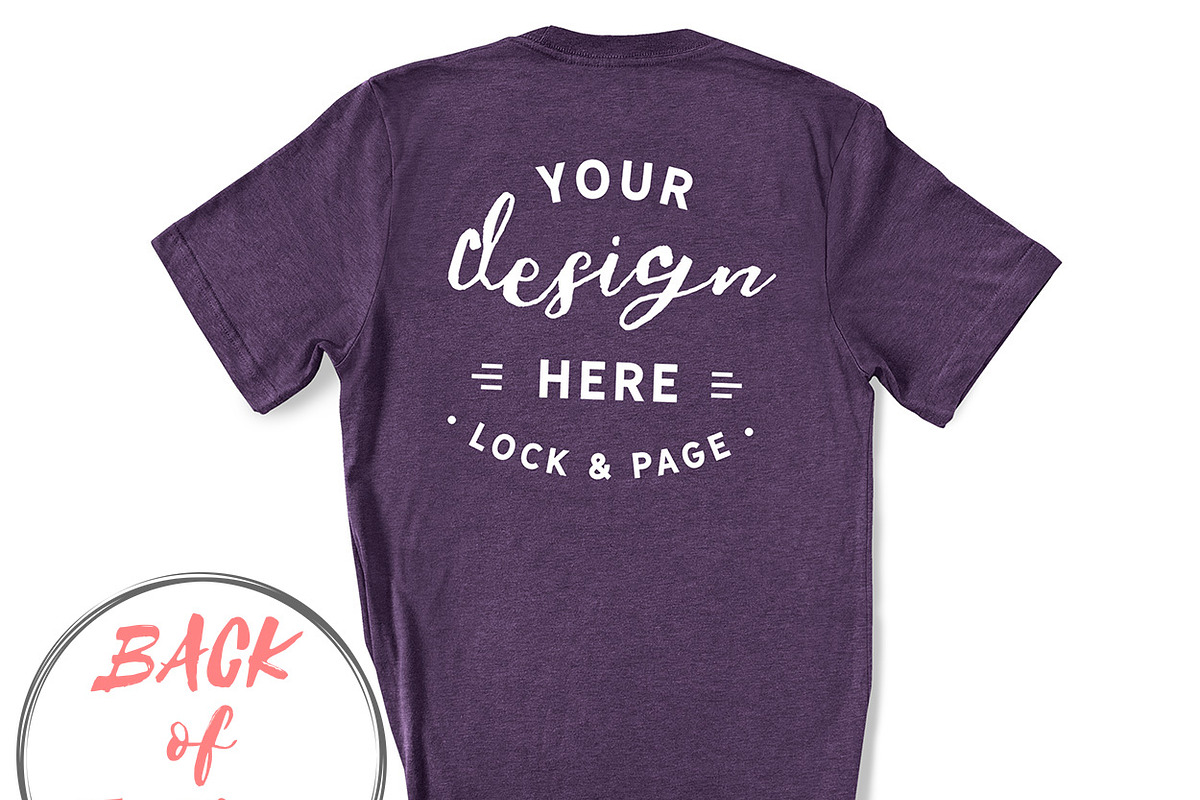 Back Of T-Shirt BC3001 Mockup Bundle, a Shirt Mockup by lock and page (Photo 49 of 88)