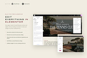 Tennis Club & Hotel Elementor Theme, a WordPress Template by Tomasz Ganclerz (Thumbnail 6 of 21)