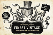 Finest Vintage - Illustrator Brushes, a Brush Add-On by The Artifex Forge (Thumbnail 1 of 12)
