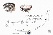Makeup Watercolor Clipart, an Illustration by MariaScaroniAtelier (Thumbnail 3 of 5)