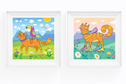 Adorable cat illustrations, an Illustration by natsa (Thumbnail 3 of 9)