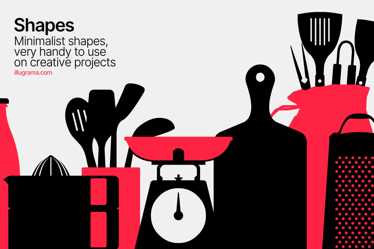Kitchen Utensils - Modern Graphics, a Food Illustration by illugrama (Photo 2 of 16)