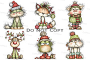 Whimsical Grumpy Animals Christmas, an Illustration by Craft Nest (Thumbnail 6 of 8)