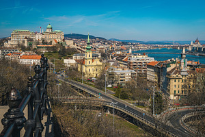 Buda castle and Danube river view, an Architecture Photo by Alpine Dreams