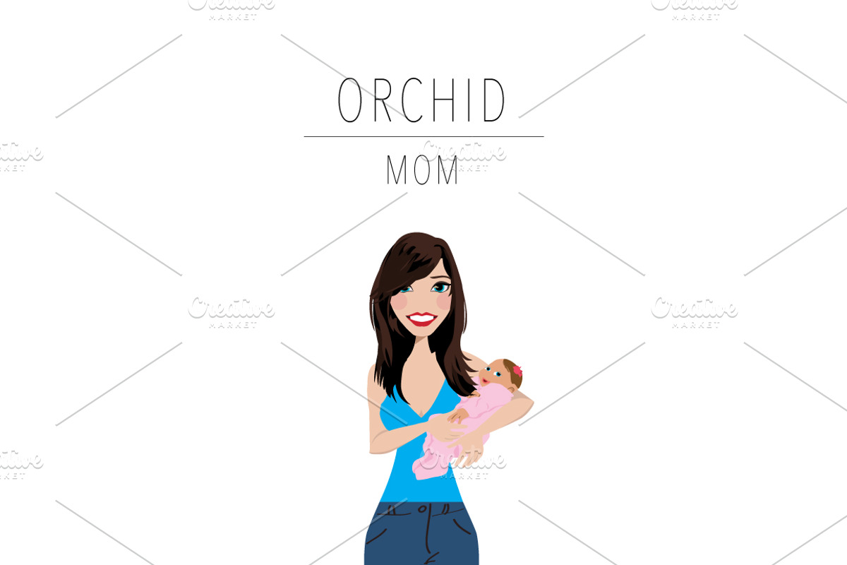 Mom & Baby Portrait Clip Art, a Person Illustration by Lauren Lesley Studio (Photo 22 of 33)