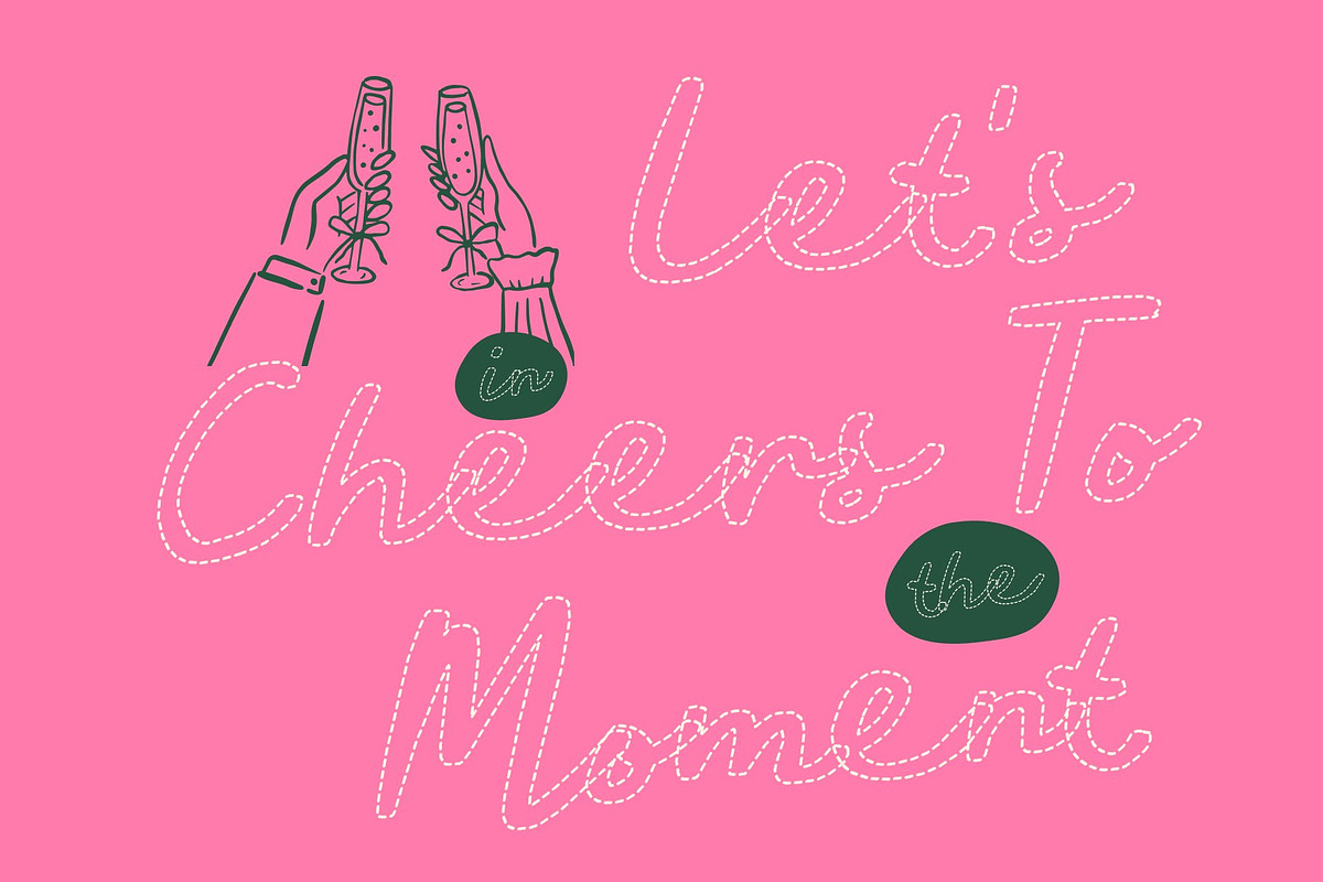 CS Airena Dashed, a Script Font by Craft Supply Co. (Photo 2 of 8)