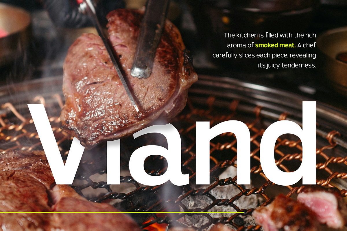 Viand — A Versatile Sans with Flavor, a Sans Serif Font by Fridaytype (Photo 2 of 15)