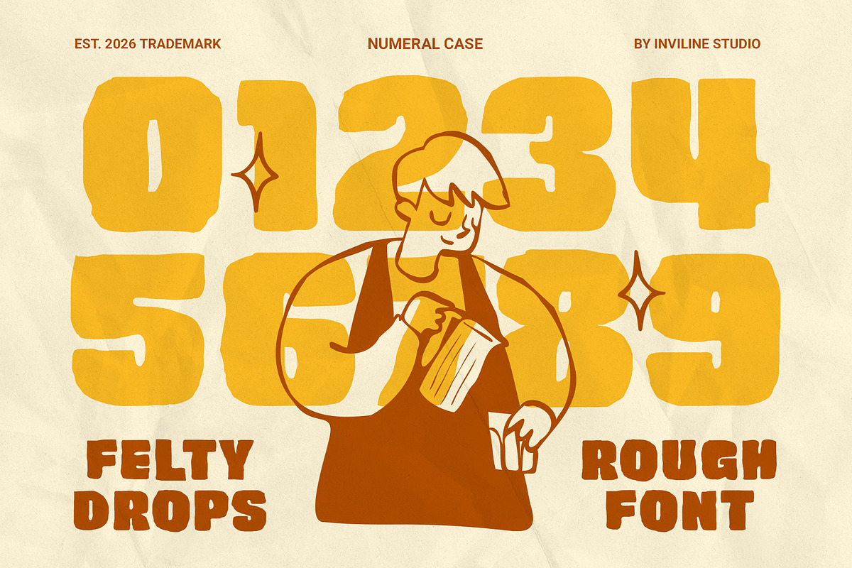 Felty Drops - Rough Display Typeface, a Sans Serif Font by Inviline.co (Photo 5 of 10)