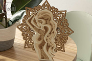 Women Silhouette Ornamented Template, a Design Template by LaserCutano (Thumbnail 3 of 7)