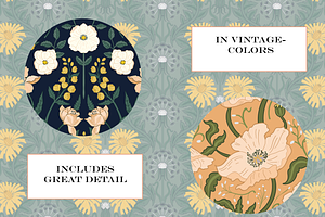 Art Nouveau Patterns Pastel