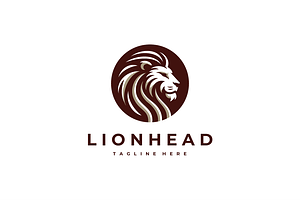 Lion Head Illustration Vector Logo, a Branding & Logo Template by yopie