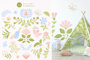Folk Spring Patterns and Clip Art, a Pattern Graphic by Inna Moreva (Thumbnail 4 of 7)