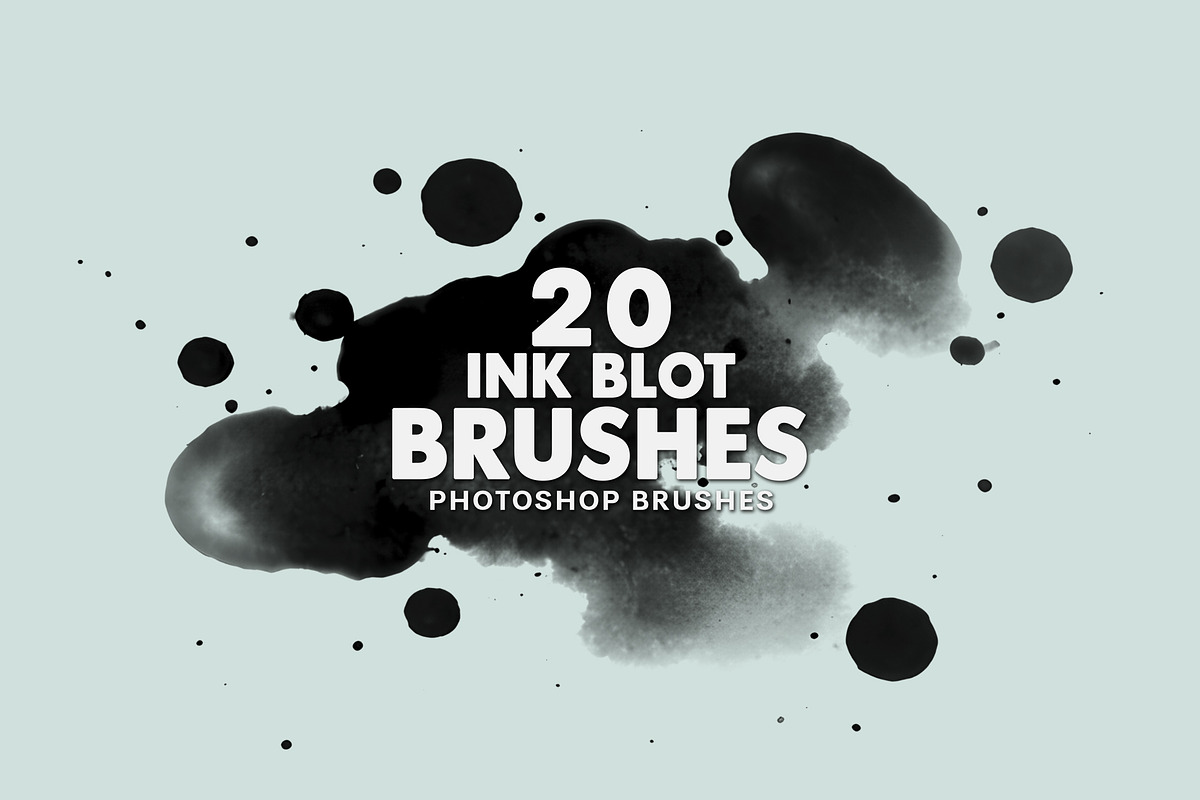 Ink Blot Brushes For Photoshop, a Brush Add-On by AB-TheDesigner (Photo 1 of 4)