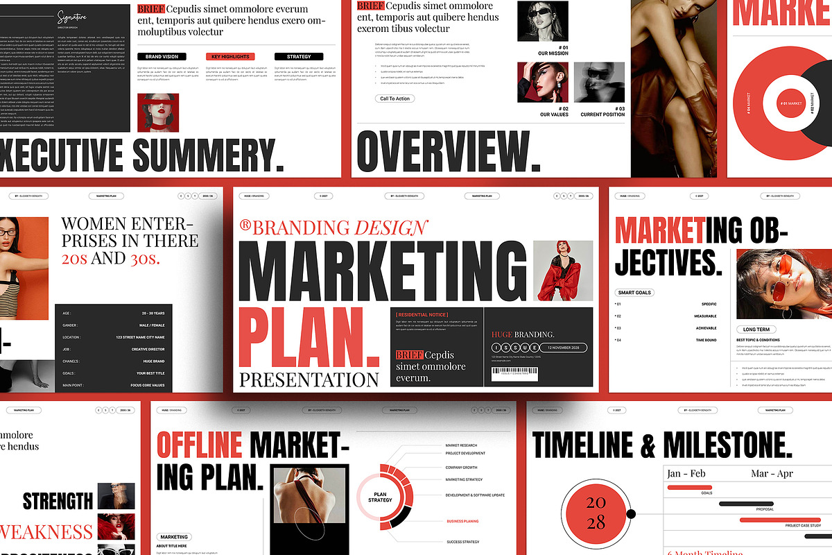 HUGE | Marketing Plan Template, a Presentation Template by TemplateFolio-Shop (Photo 3 of 10)