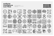 Artificial Intelligence Icons, an Outline Icon by erifqizeicon (Thumbnail 2 of 3)