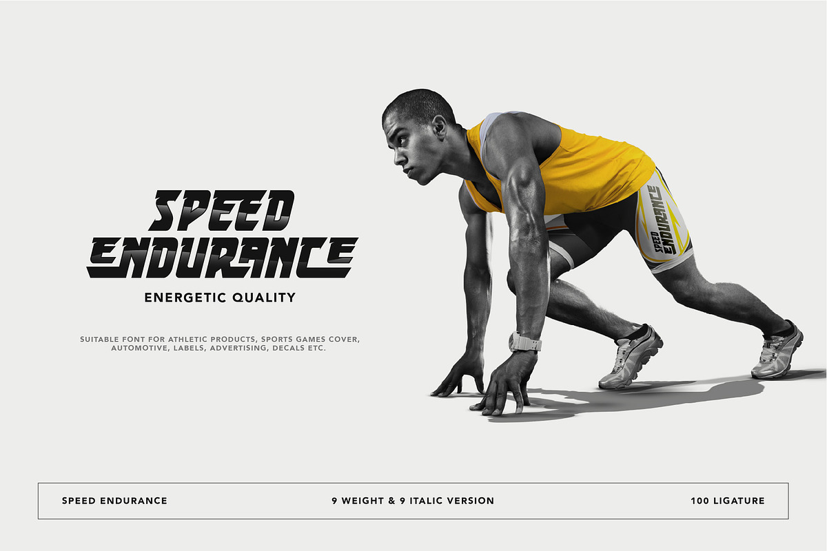 Speed Endurance, a Sans Serif Font by Burntilldead (Photo 2 of 10)