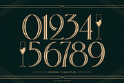 Decobra Art Deco Font, a Serif Font by alit design (Thumbnail 10 of 17)