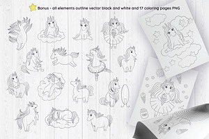 Rainbow Unicorn Clipart And Patterns