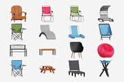 Camping & Poolside Outdoor Chairs, a Furniture 3D Model by Eklip Studio (Thumbnail 2 of 2)