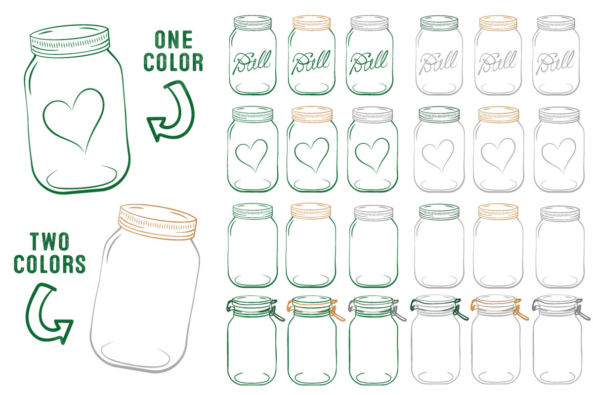 Emerald Jar Vectors & Clipart, an Illustration by Amanda Ilkov (Photo 3 of 4)