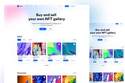 NFT Landing Page UI KIT, a Landing Page Template by ArtGalaxy (Thumbnail 1 of 3)